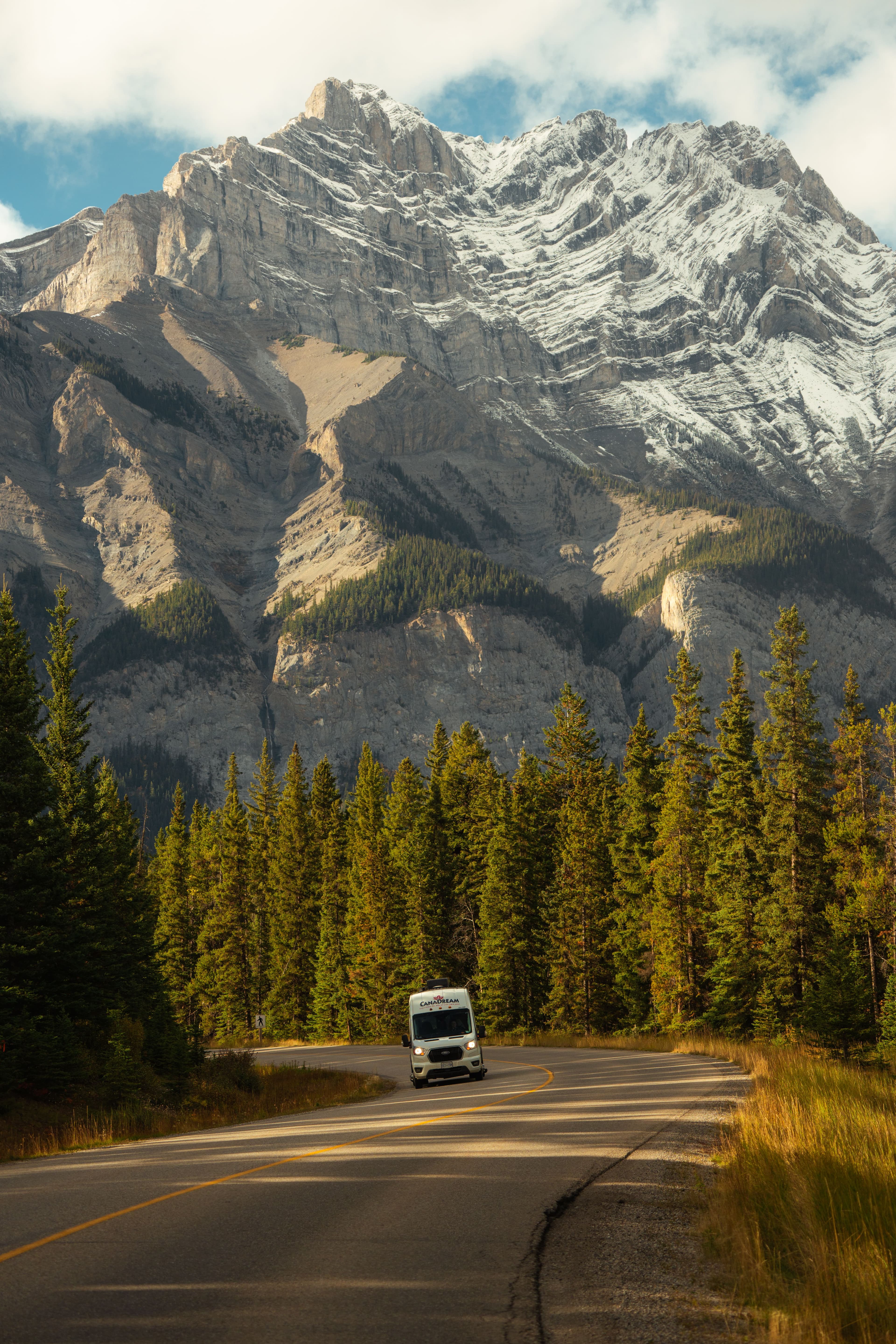 Mountain road through a rural district